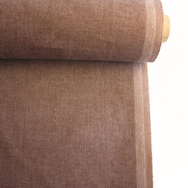 Tela de cáñamo marrón teñida naturalmente, por yarda, 58 pulgadas de ancho, 373 g/m²