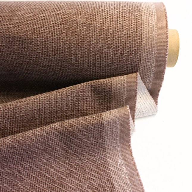 Tela de cáñamo marrón teñida naturalmente, por yarda, 58 pulgadas de ancho, 373 g/m²