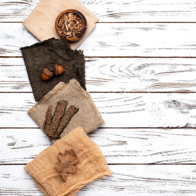 Muestras de cáñamo de 3 capas, muestras de 10 x 10 pulgadas, teñido vegetal de beige a marrón