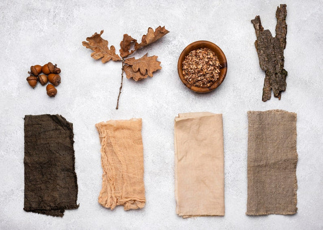 Muestras de cáñamo de 3 capas, muestras de 10 x 10 pulgadas, teñido vegetal de beige a marrón