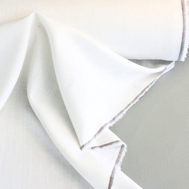 Pure Linen Slub Fabric by the yard, 58 inches wide, 40s lea, 170 GSM