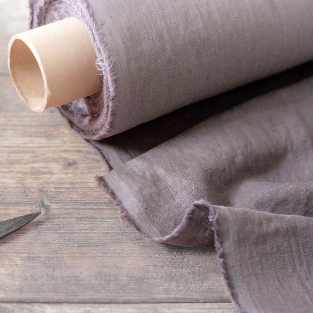 Tela de lino monocromática por yarda, 58 pulgadas de ancho, 40s lea, 170 GSM
