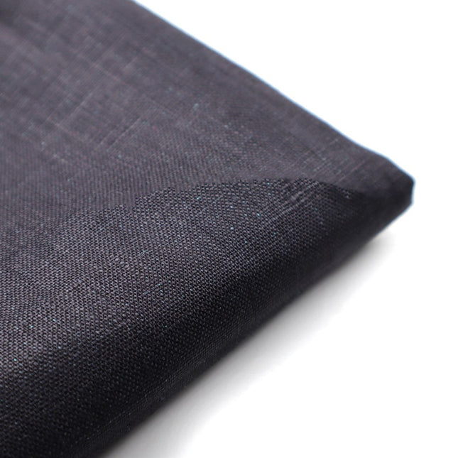 Tela de lino puro negro, 58 pulgadas de ancho, 238 GSM, 60 hojas