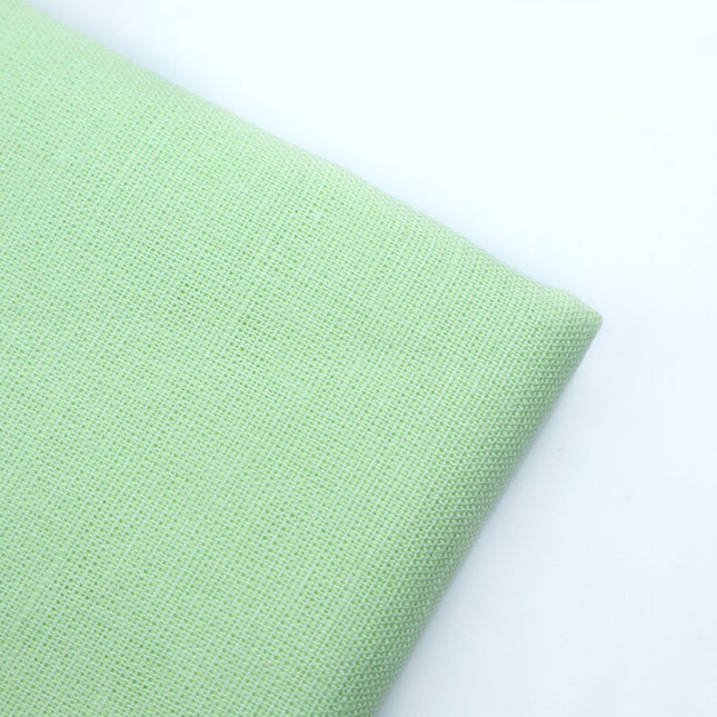 Tela para camisa de lino y algodón verde menta por yarda, 56 pulgadas de ancho, 155 g/m²