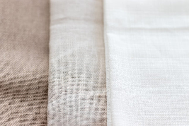 Tissu en lin mélangé tissé à la main au mètre, 170 g/m², 40 fils, 58 pouces de large