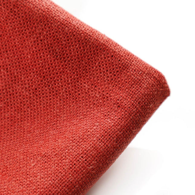 Tela de cáñamo/yute teñida naturalmente en color naranja óxido, 137 cm de ancho, 280 g/m²
