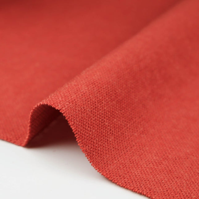 Tela de cáñamo/yute teñida naturalmente en color naranja óxido, 137 cm de ancho, 280 g/m²