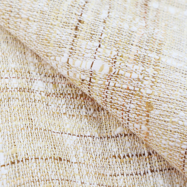 Tissu en soie Eri mélangée à de la soie Lotus au mètre, 44 pouces de large, 201 GSM