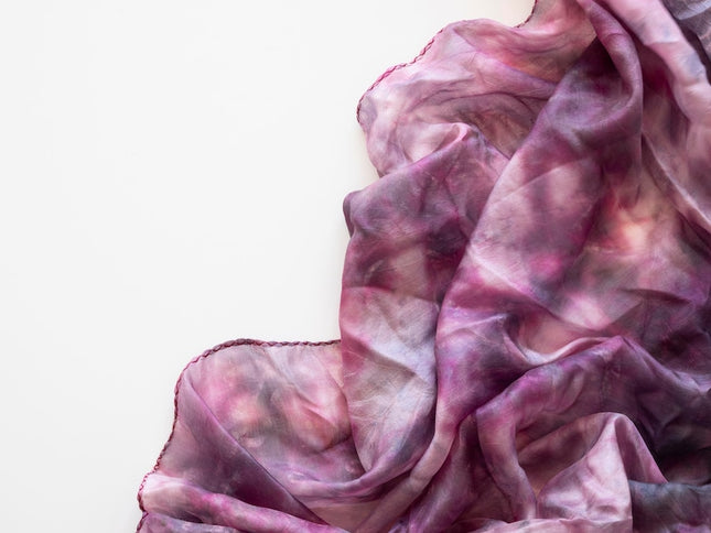 Tissu en soie Tussar éco-imprimé au mètre, 45 pouces de large, 105 g/m²