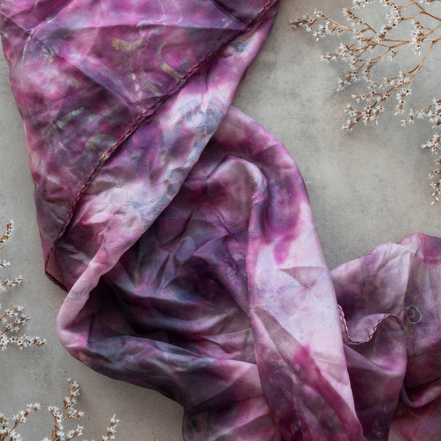 Tissu en soie Tussar éco-imprimé au mètre, 45 pouces de large, 105 g/m²