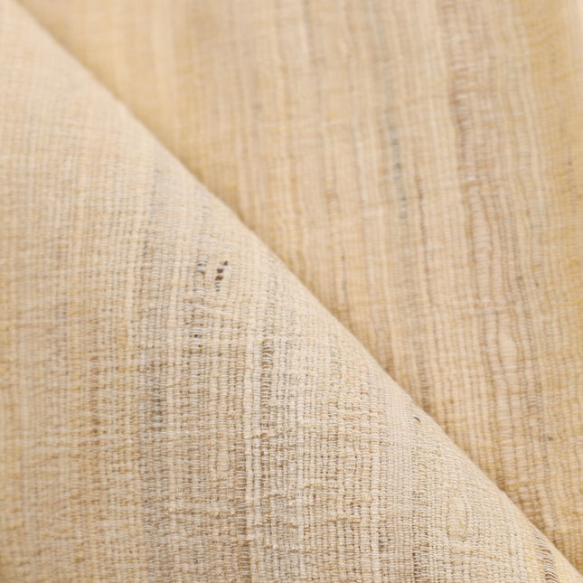 Seda Eri Peace tejida a mano en color beige natural por yarda, 44 pulgadas de ancho, 402 GSM