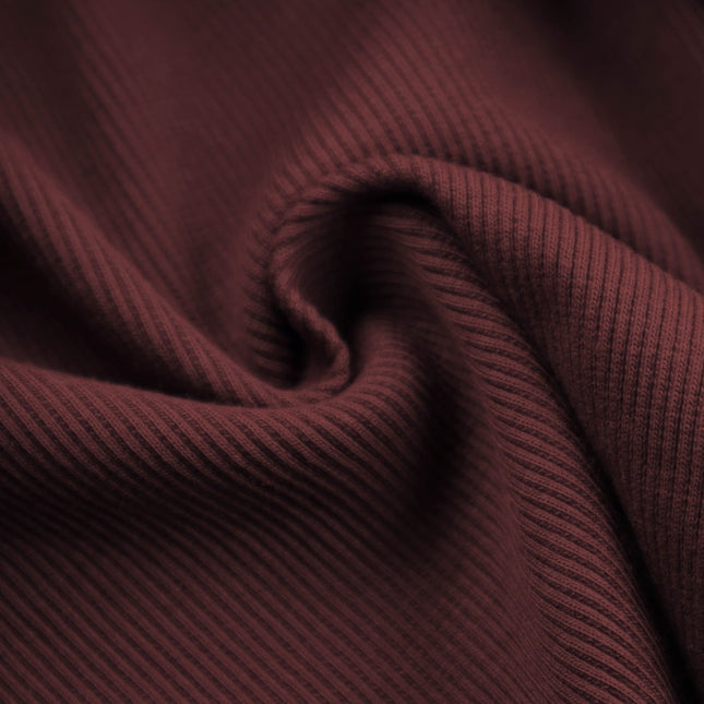 Tissu côtelé interlock en jersey de chanvre, 53 pouces de large, 334 g/m², côte 2x1