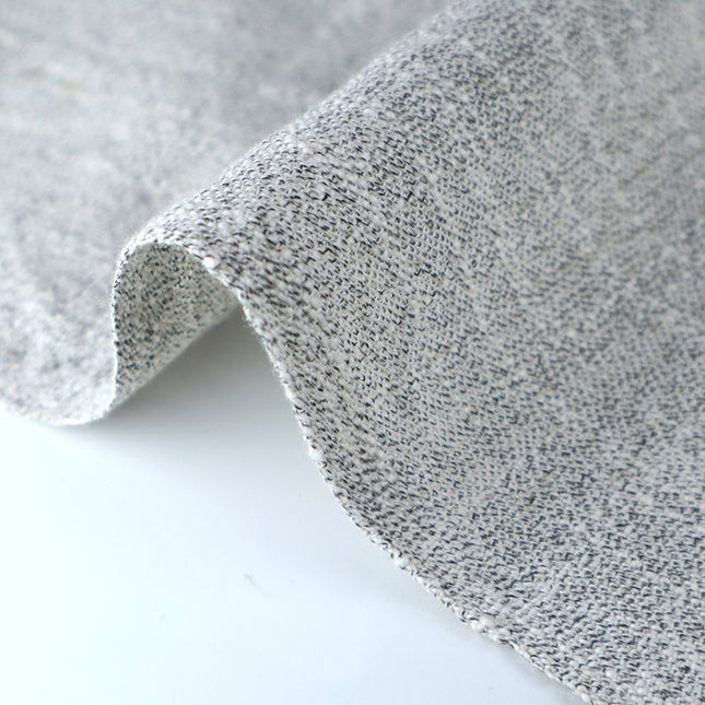 Tissu tissé à la main en laine de yak et coton mélangé gris au mètre, 45 pouces de large, 175 g/m²