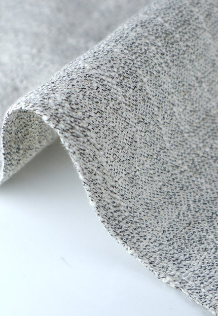 Tissu tissé à la main en laine de yak et coton mélangé gris au mètre, 45 pouces de large, 175 g/m²