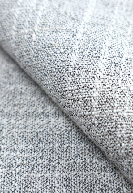 Tissu tissé à la main en laine de yak et coton mélangé gris au mètre, 45 pouces de large, 175 g/m²