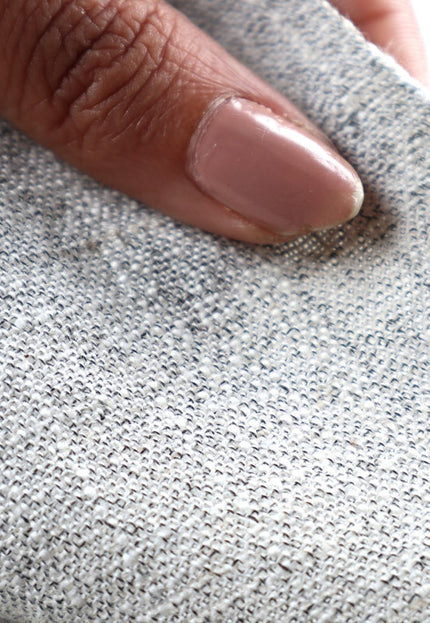 Tissu tissé à la main en laine de yak et coton mélangé gris au mètre, 45 pouces de large, 175 g/m²