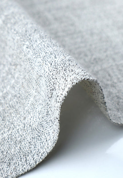 Tissu tissé à la main en laine de yak et coton mélangé gris au mètre, 45 pouces de large, 175 g/m²