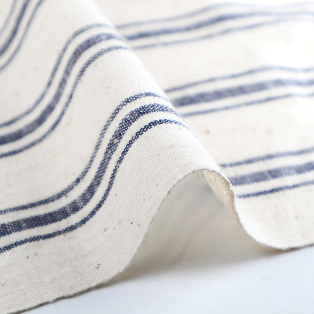 Tela de algodón Kala teñida a mano con hilo a rayas índigo, 45 pulgadas de ancho, 166 GSM, algodón orgánico, certificado OEKO-TEX Standard 100, puro