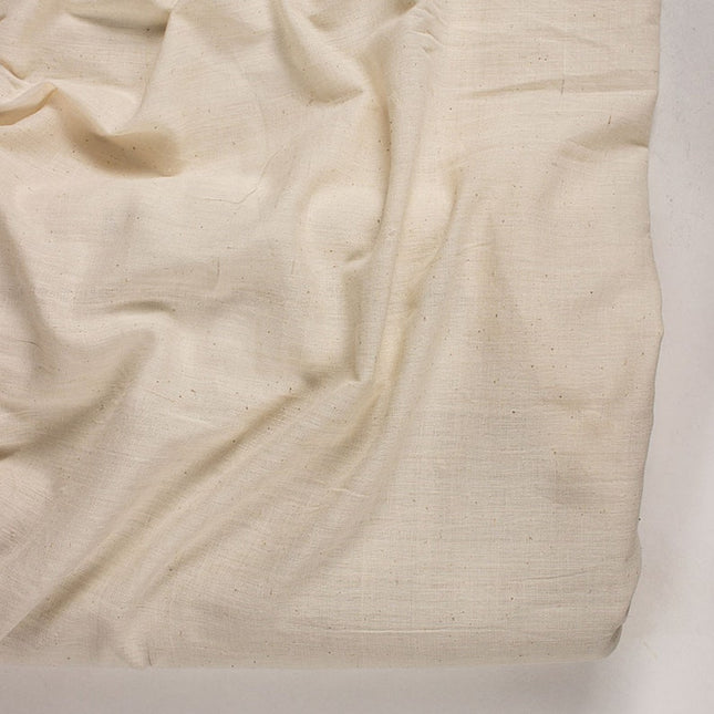 Tela de algodón bengalí tejida a mano en color greige por yarda, 40 hilos, 45 pulgadas de ancho, 157 g/m²