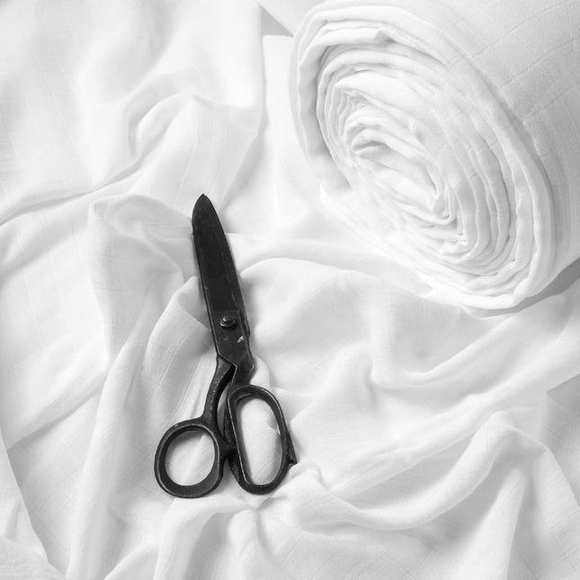 Tela de muselina de algodón orgánico de doble trama por yarda, 55 pulgadas de ancho, 143 GSM