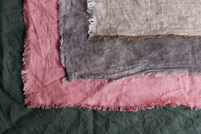 Tela de cáñamo teñida naturalmente por yarda, 58 pulgadas de ancho, 183 GSM