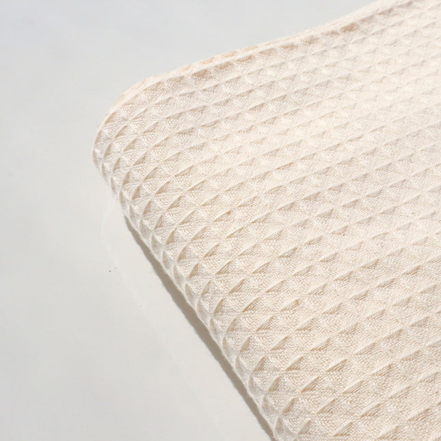 Tissu Dobby en coton biologique nid d'abeille au mètre, 58 pouces de large, 190 g/m²