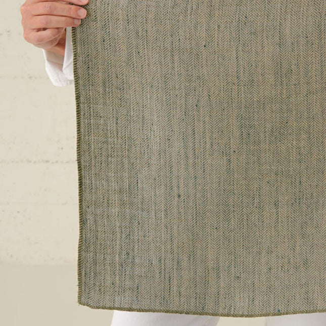 Tissu à chevrons en chanvre multicolore au mètre, 84 pouces de large, 258 g/m²