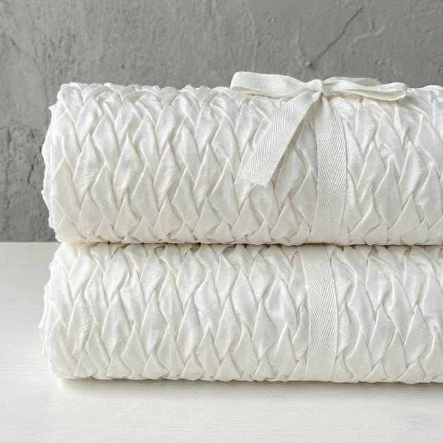 Hand-Tufted Mulberry Silk Fabric, Sculpted Textured Silk, 200 GSM, 22" Wide