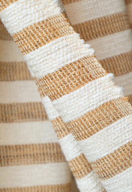 Handloom Eri Silk Fabric with Silk Pile Stripes | 44” Wide | 125 GSM