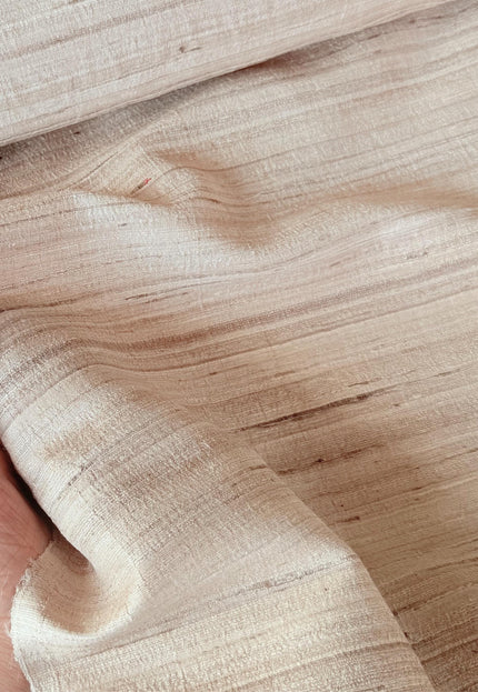 Handwoven Tussar Silk Fabric by the Yard | Wild Silk | 44” Wide | 190 GSM