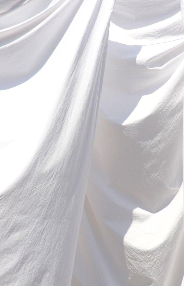 Organic Bone White Poplin Cotton Fabric by the yard, 58 inches wide, 150 GSM