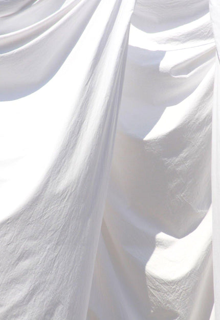 Organic Bone White Poplin Cotton Fabric by the yard, 58 inches wide, 150 GSM