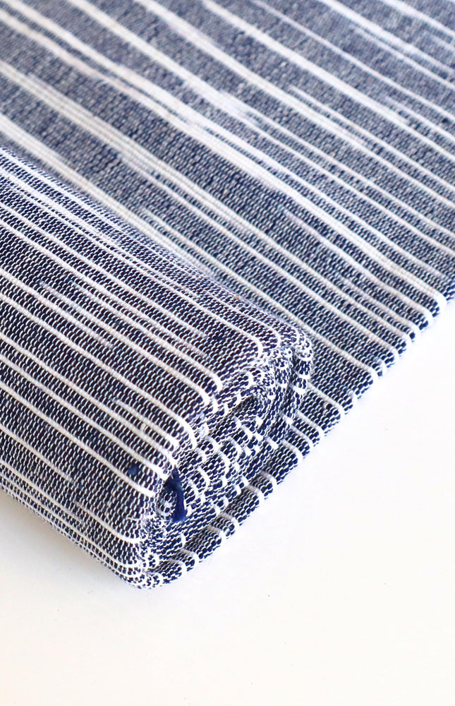 Indigo Handwoven Kasuri Fabric, 45" Wide, 300 GSM