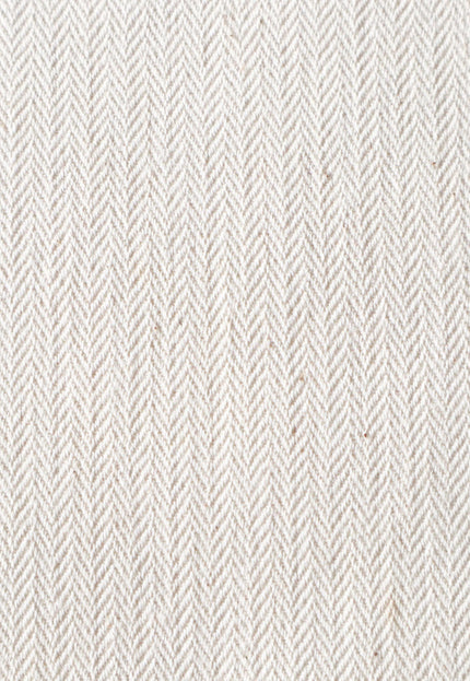 Cotton + Linen Blend Greige Herringbone Fabric | 240 GSM | 54” inches Wide - By the Yard