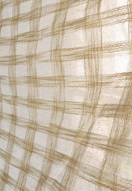 Self-Checkered Handloom Kala Cotton Fabric, 45" Wide, 157 GSM