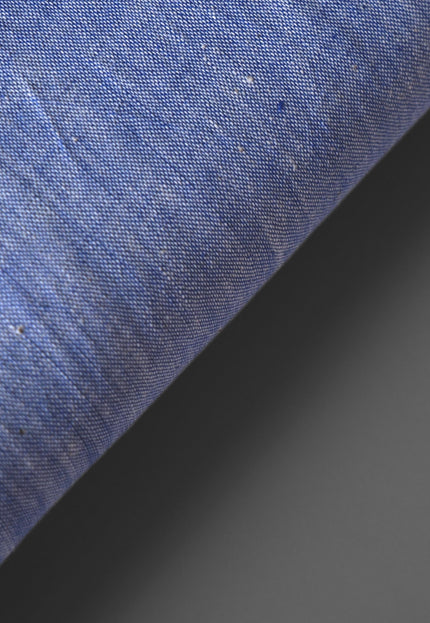 Organic Cotton Indigo Chambray Fabric by the yard | 45 inches wide | 130 GSM