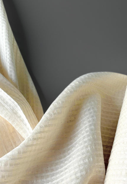 Bengal Handwoven Cotton Seersucker-Inspired Fabric, 45" Wide, 92 GSM