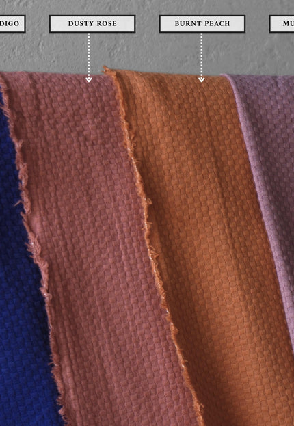 Pure Cotton Honeycomb Dobby fabric by the yard, 45" wide, 245 GSM