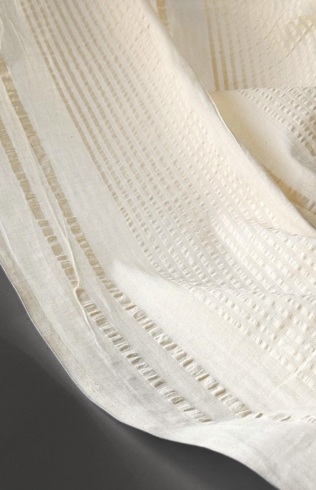 Greige Cotton Seersucker Fabric — Lightweight | 58" Wide | 119 GSM