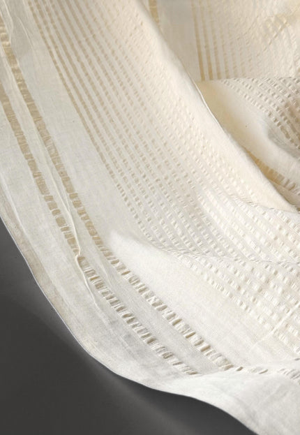 Greige Cotton Seersucker Fabric — Lightweight | 58" Wide | 119 GSM