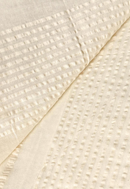 Greige Cotton Seersucker Fabric — Lightweight | 58" Wide | 119 GSM