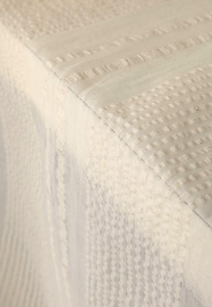 Greige Cotton Seersucker Fabric — Lightweight | 58" Wide | 119 GSM