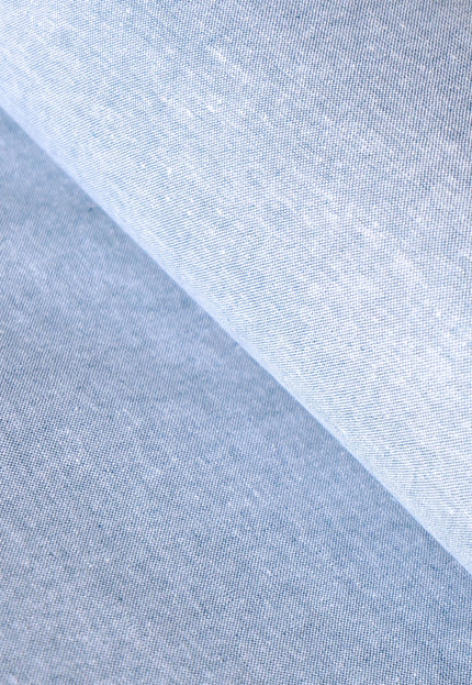 Pure Cotton Indigo Chambray Fabric by the yard | 54" Wide | 180 GSM