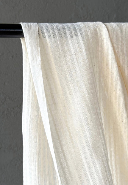 Bengal Handwoven Cotton Seersucker-Inspired Fabric, 45" Wide, 92 GSM