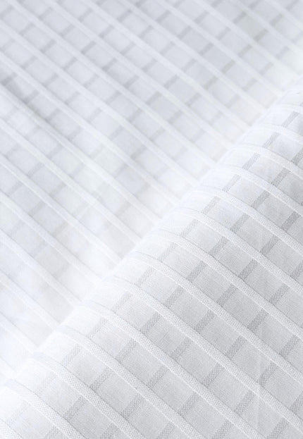 Self-Checkered & Self-Striped Bamboo Fabric, 56" Wide, 150 GSM