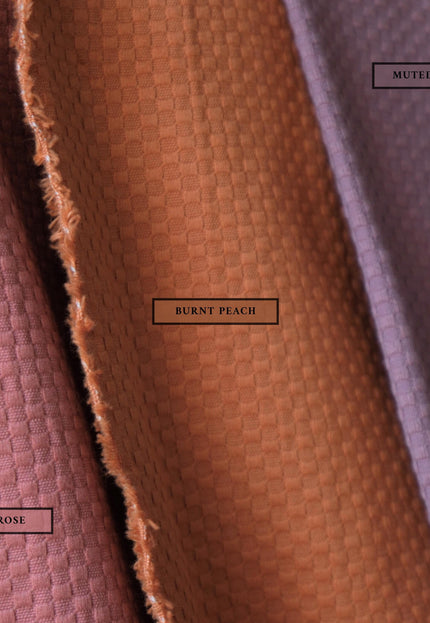 Pure Cotton Honeycomb Dobby fabric by the yard, 45" wide, 245 GSM
