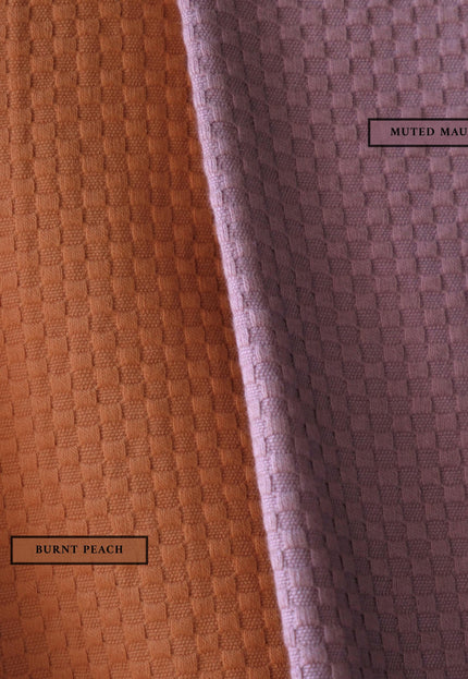 Pure Cotton Honeycomb Dobby fabric by the yard, 45" wide, 245 GSM