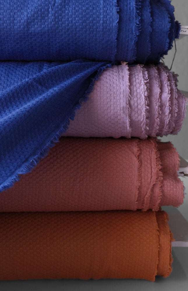 Pure Cotton Honeycomb Dobby fabric by the yard, 45" wide, 245 GSM