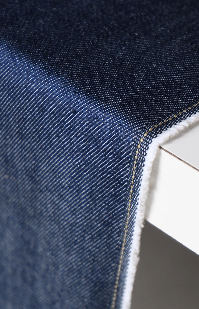 Pure Indigo (washed & softened), 56" Wide, 12.5 oz (≈ 270 GSM)
