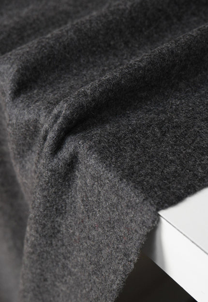 Charcoal Yak Wool Fabric Set | Herringbone, Twill & Boiled Wool, 380 GSM